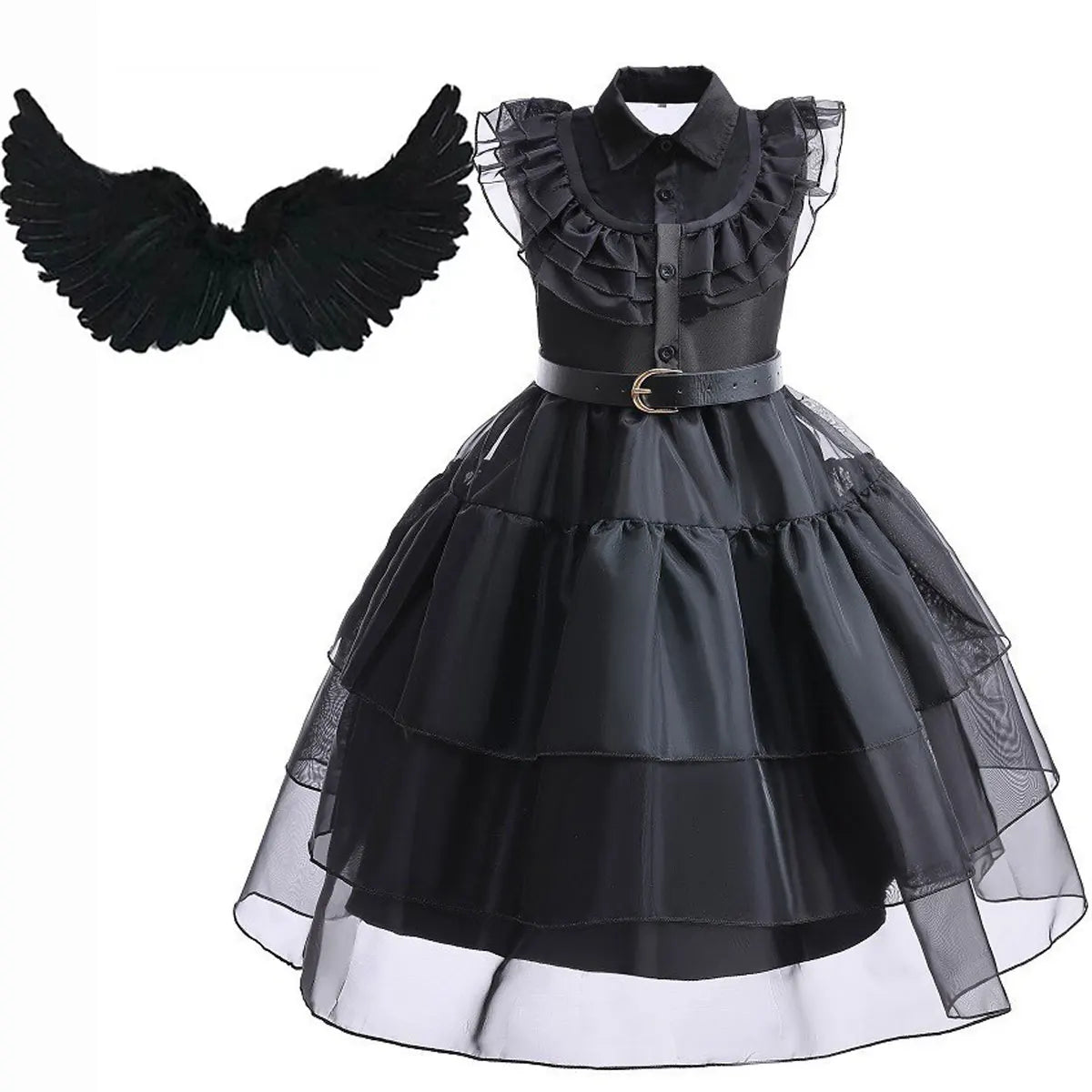 2025 Wednesday Hot Black Short Costume New Vestidos For Kids Cosplay Carnival Easter Halloween Party Costumes for 3-10 Years