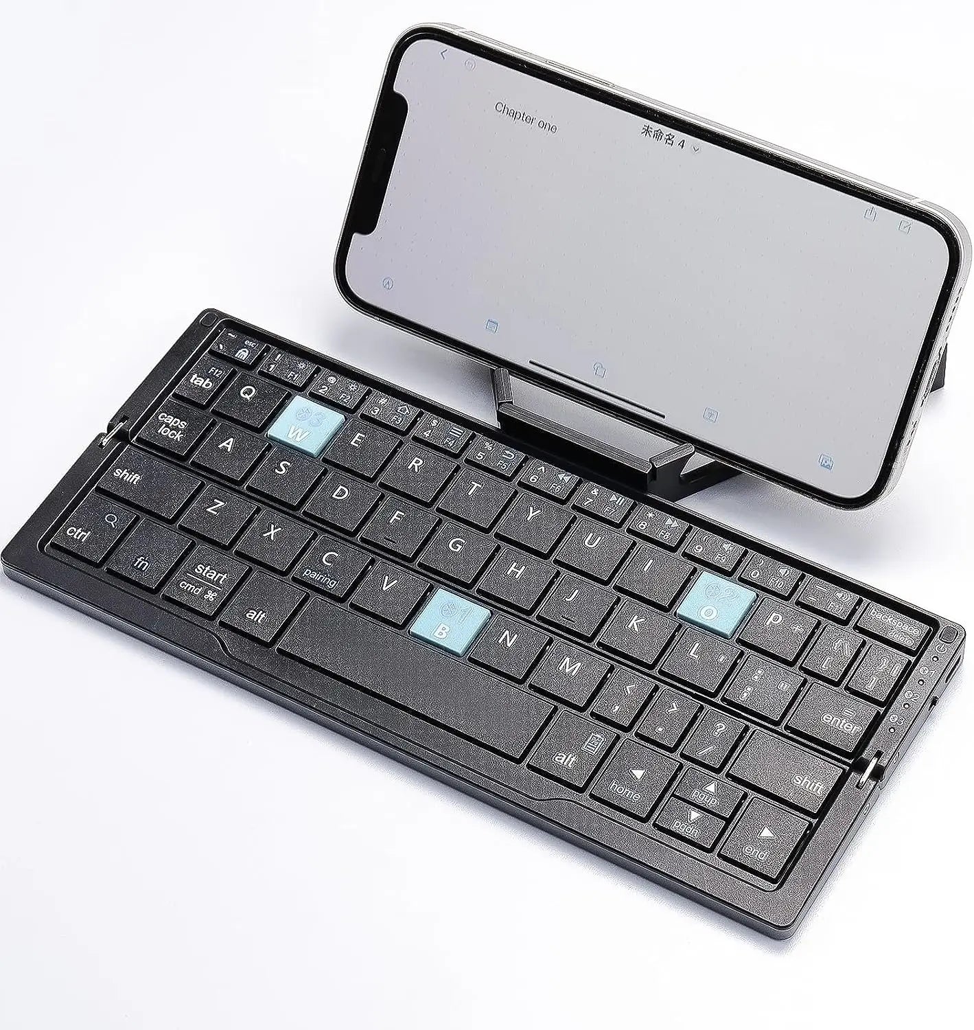 Jomaa Portable Folding Bluetooth Keyboard – Rechargeable, Mini, for Laptop/iPad/Phone