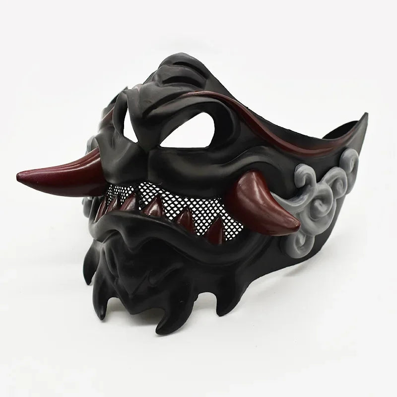Halloween Japanese Samurai Ghost Devil Mask Halloween Devil Warrior Role Playing Horror Devil Warrior Prajna Killer Thick Mask