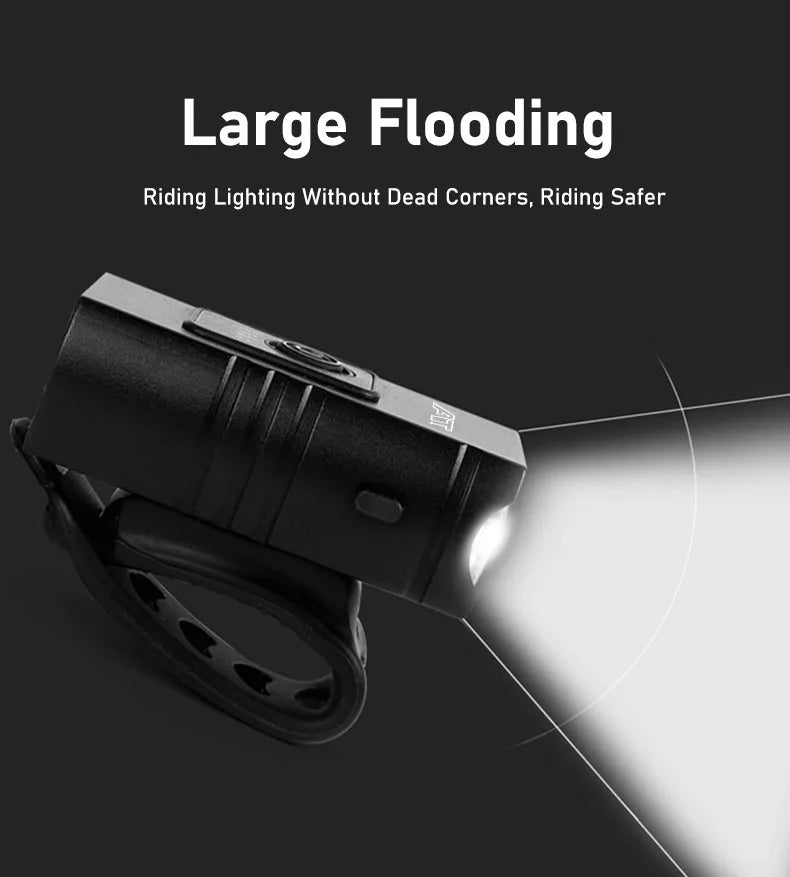 LED Bicycle Headlight – Type-C Rechargeable, Easy Install