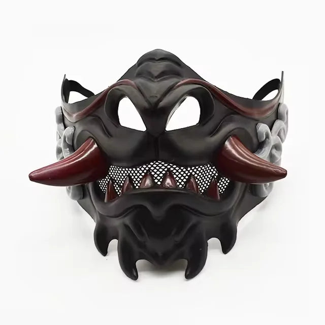 Halloween Japanese Samurai Ghost Devil Mask Halloween Devil Warrior Role Playing Horror Devil Warrior Prajna Killer Thick Mask