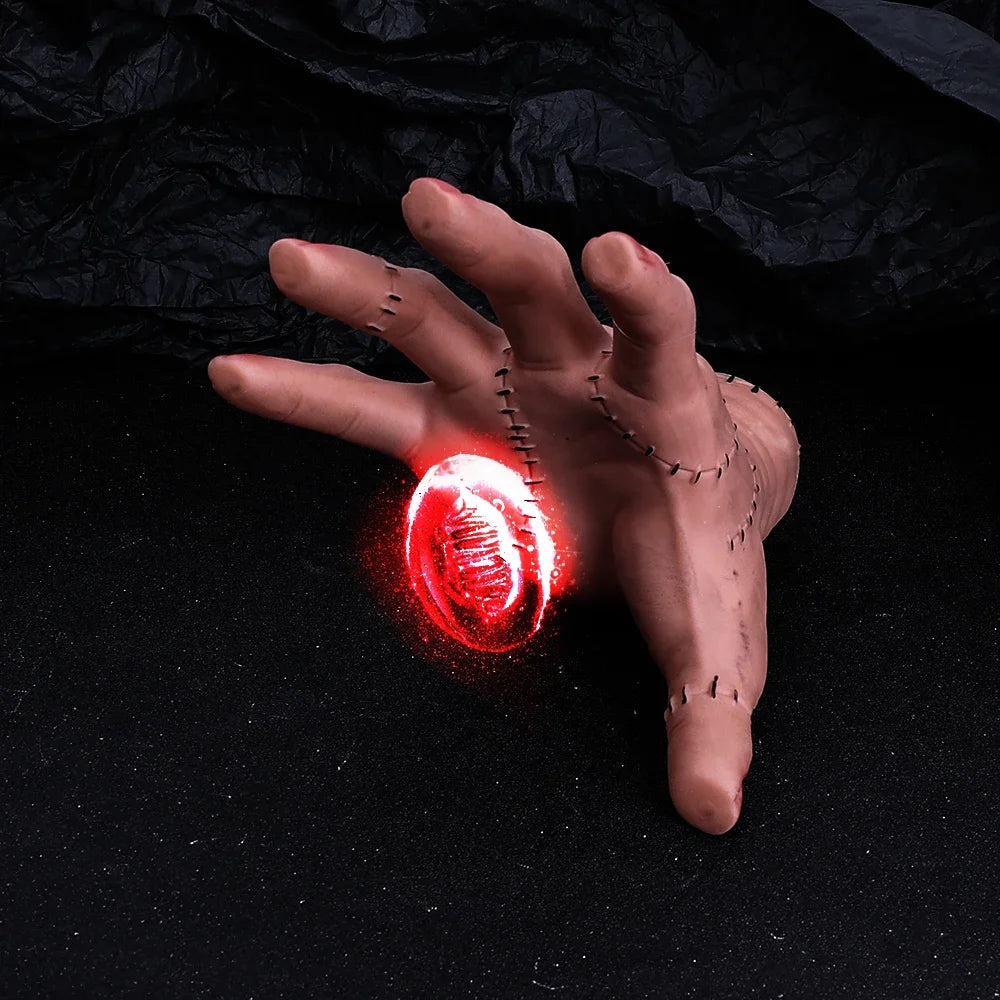 Wednesday Addams Pvc Thing Hand Cosplay Addams Family Figurine Home Decoration Desktop Crafts Halloween Party Costume Props