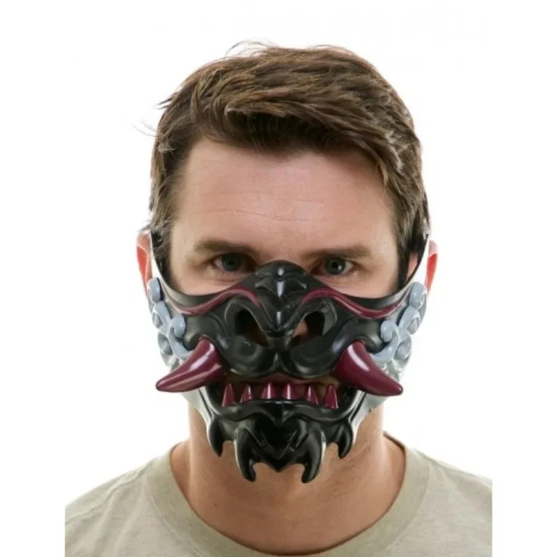 Halloween Japanese Samurai Ghost Devil Mask Halloween Devil Warrior Role Playing Horror Devil Warrior Prajna Killer Thick Mask