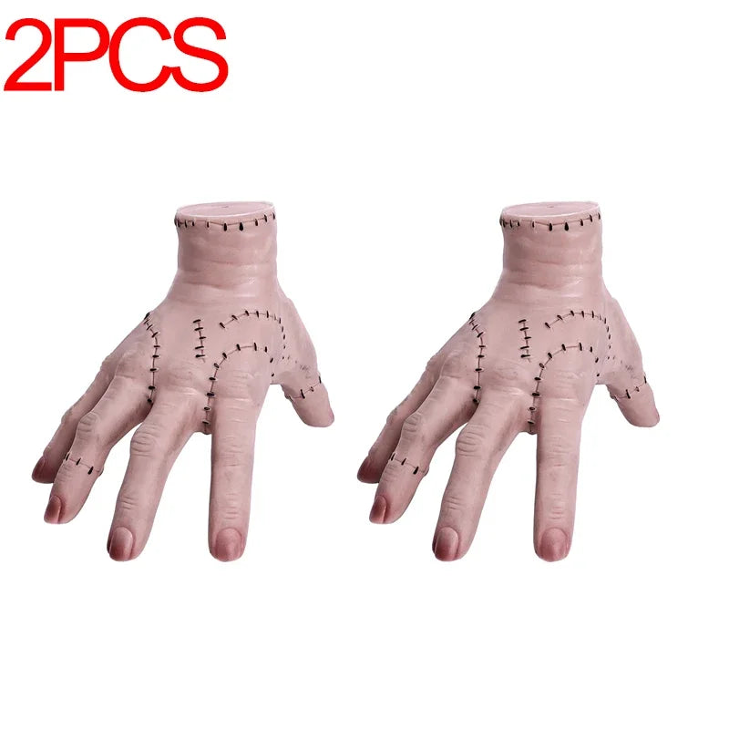 Wednesday Addams Pvc Thing Hand Cosplay Addams Family Figurine Home Decoration Desktop Crafts Halloween Party Costume Props