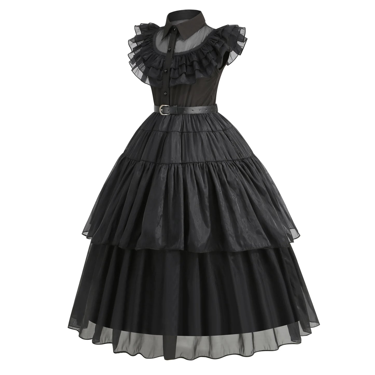 2025 Wednesday Hot Black Short Costume New Vestidos For Kids Cosplay Carnival Easter Halloween Party Costumes for 3-10 Years