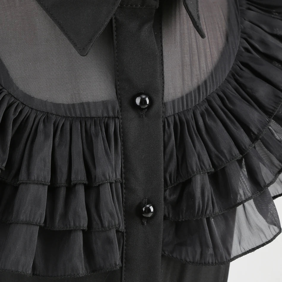 Adams Cosplay Black Dress Cosplay Costume Outfits Kids Halloween Carnival Dancing Party Suit for Girls