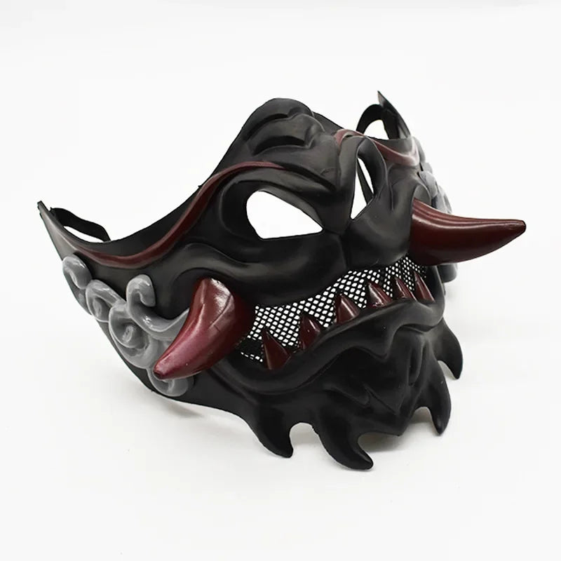 Halloween Japanese Samurai Ghost Devil Mask Halloween Devil Warrior Role Playing Horror Devil Warrior Prajna Killer Thick Mask
