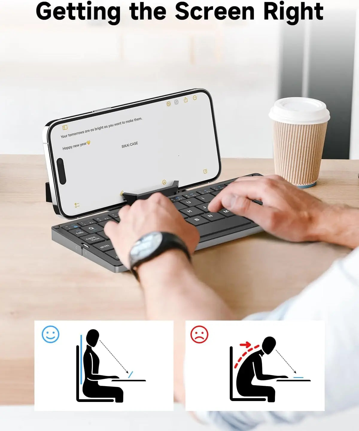 Jomaa Portable Folding Bluetooth Keyboard – Rechargeable, Mini, for Laptop/iPad/Phone