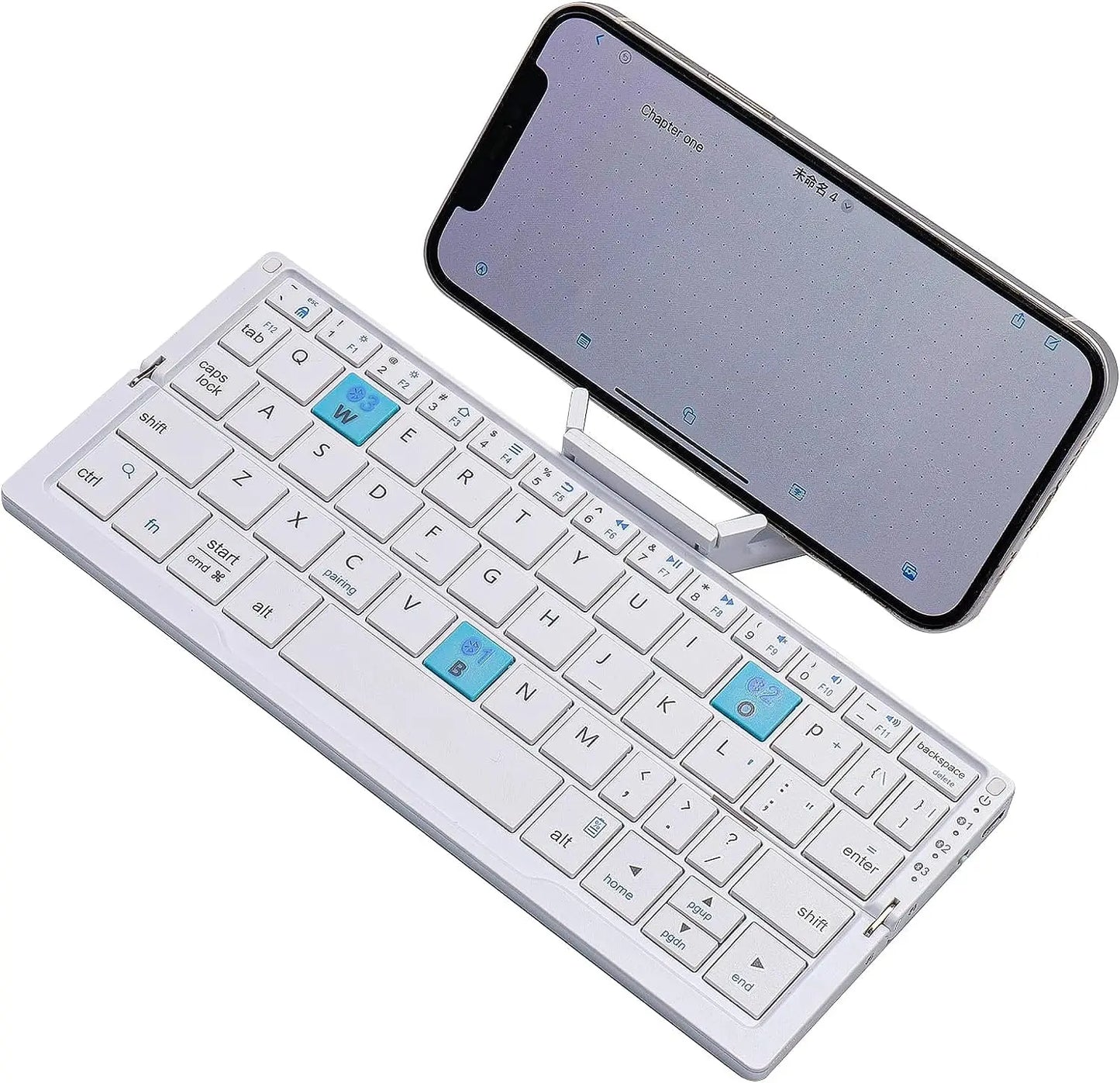Jomaa Portable Folding Bluetooth Keyboard – Rechargeable, Mini, for Laptop/iPad/Phone