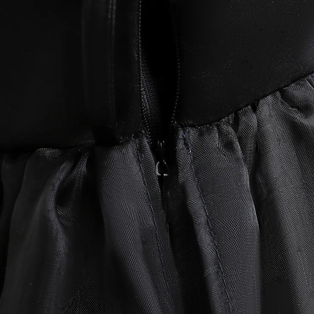 2025 Wednesday Hot Black Short Costume New Vestidos For Kids Cosplay Carnival Easter Halloween Party Costumes for 3-10 Years