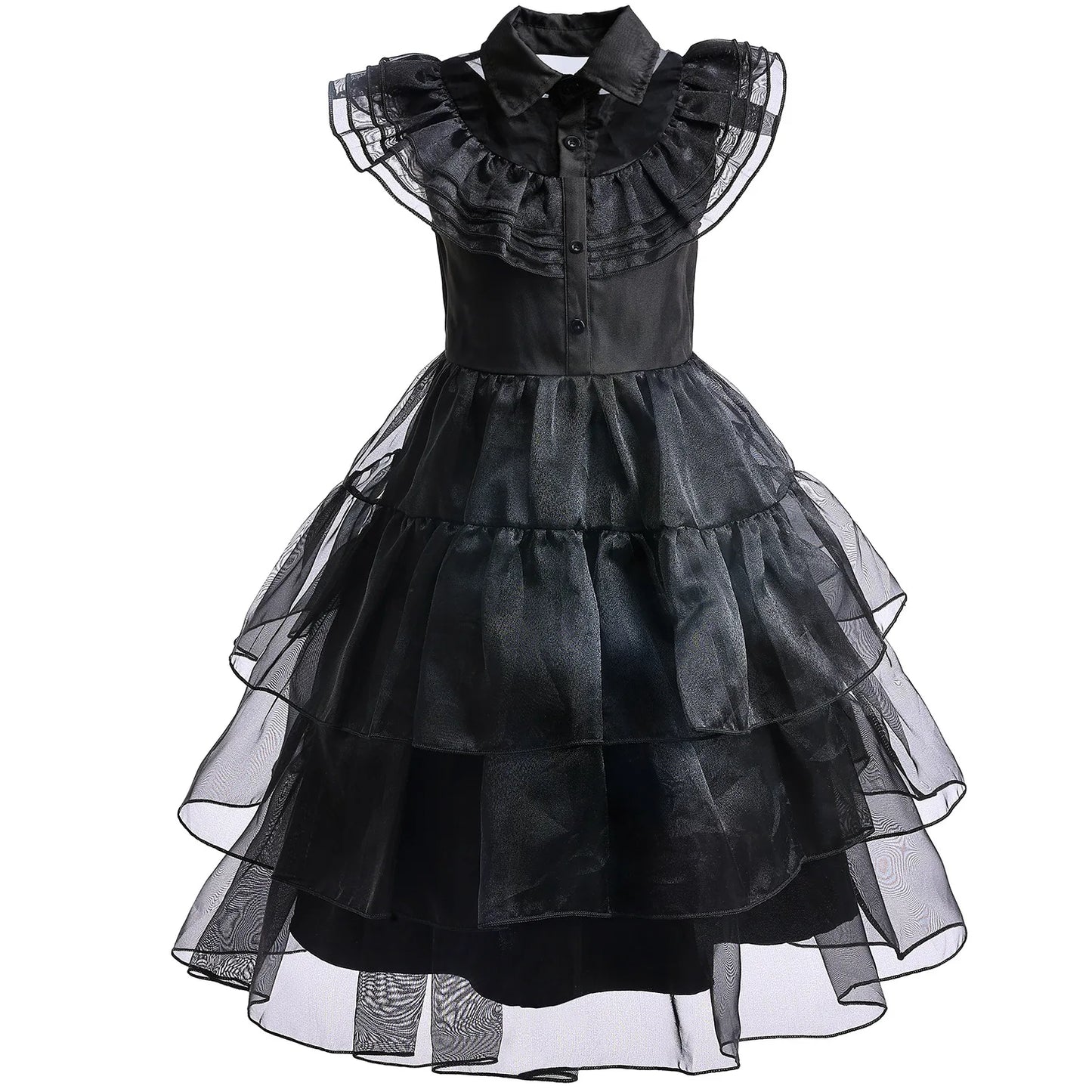 2025 Wednesday Hot Black Short Costume New Vestidos For Kids Cosplay Carnival Easter Halloween Party Costumes for 3-10 Years